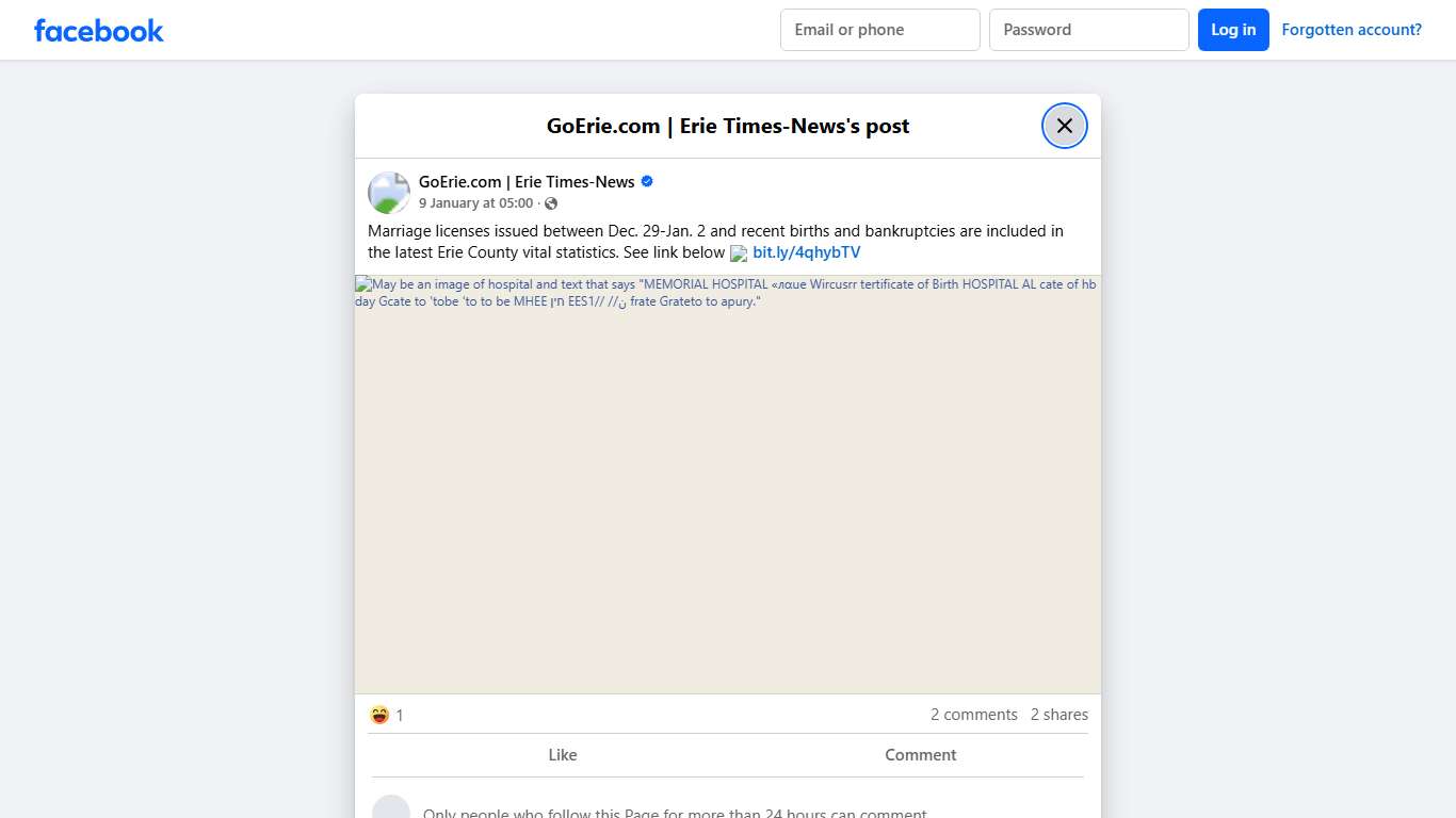 Marriage licenses issued... - GoErie.com Erie Times-News Facebook